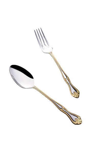 Nehir Lalezar Gold Gold Tablespoon - 12 Pieces Tablespoon