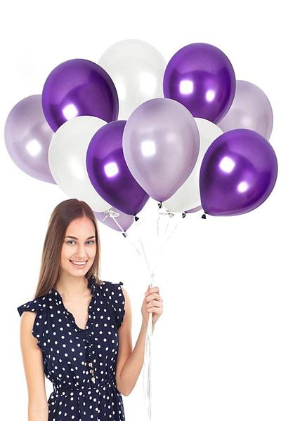Parti dolabı Μπαλόνι Μπάνιο Μωβ Λιλά Λευκό Μεταλλικό 15 Λίτρων