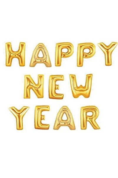 Happyland Yılbaşı Süsleme Happy New Year Gold Folyo Balon