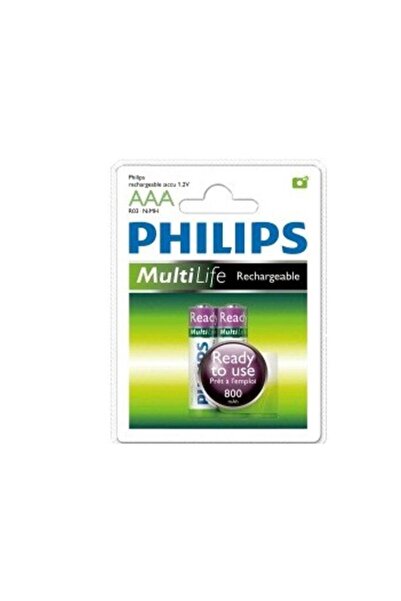 Philips 800mah Şarjlı Ince Kalem Pil Telsiz Telefon Pili 2li Pk
