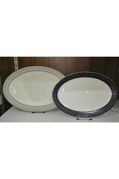 Lucky Art Wilhemla Bonnet Series Oval Plate Set of 2