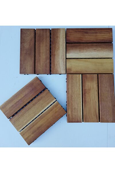 OBERS Iroko 50x50cm Ağaç Duş Zemin Kaplaması Deck Kaplama