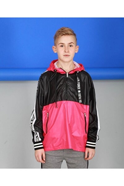 Marions Ανεμοδαρμένο με κουκούλα για αγόρι με μισό φερμουάρ