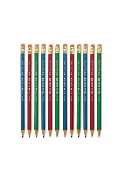 Faber Castell Kurşun Kalem Silgili Mercanlı 12 Adet