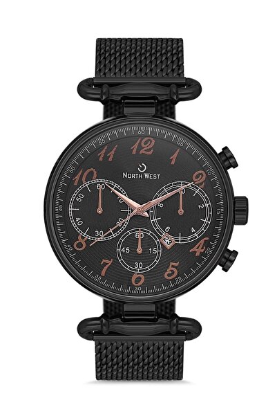 North West Çelik Hasır Kordonlu Rakamlı Erkek Kol Saati