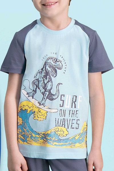 ROLY POLY Set bermude pentru băiat Surf Wawes albastru deschis