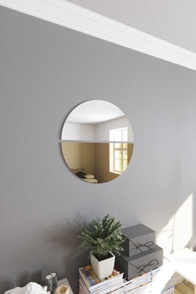 Mirrorline Dekoratif Bronz Ve Gümüş Ayna 2 Parçalı