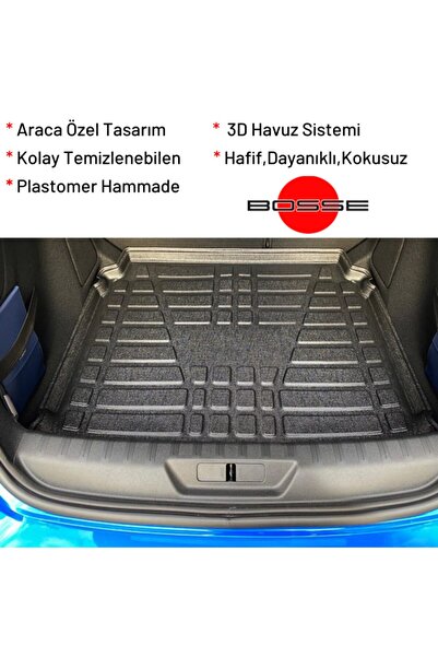 BOSSE Opel Corsa C Bagaj Havuzu 2001 2006 Uyumlu Araca Özel 3D Bagaj Havuzu