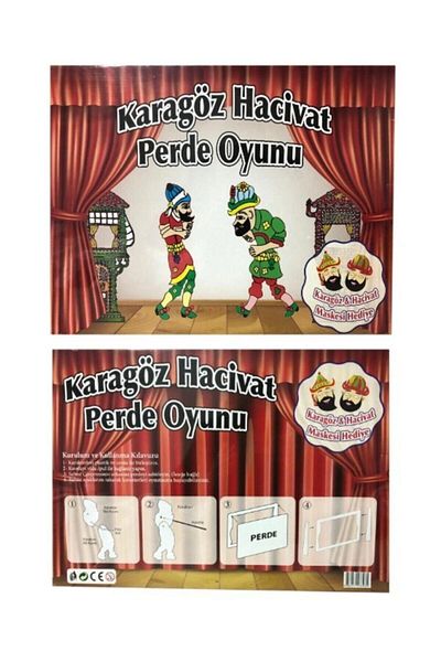 Elif Hacivat Blackhead Puppet Curtain Game Set