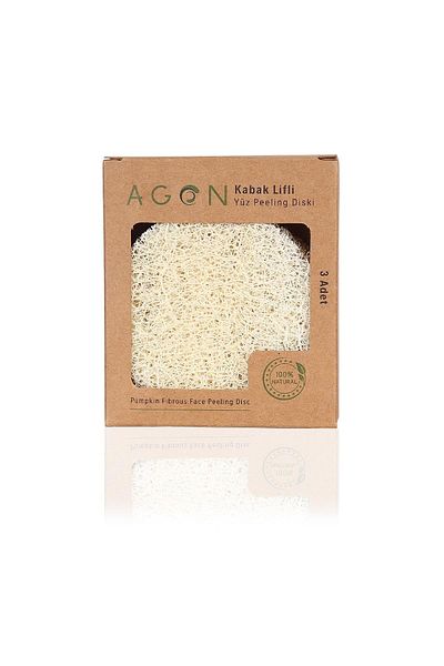 Agon Natural Pumpkin Fiber Facial Peeling Disc 3 Pieces