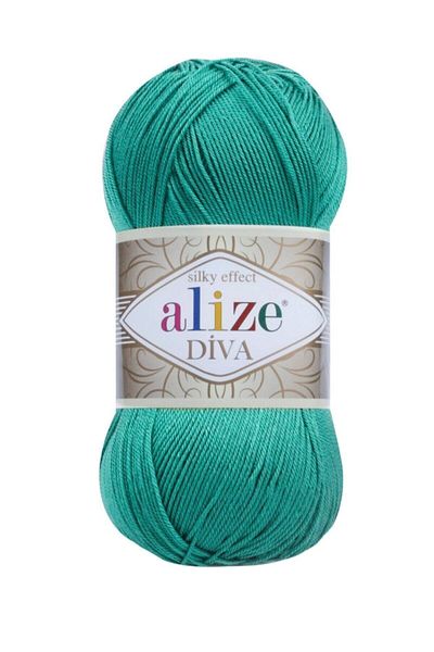 Alize (5 τεμάχια) Diva 610 Jade Πλεκτά Κλωστές Γιλέκο Μπλούζα Μαντίλι Νήματα Supla Shawl