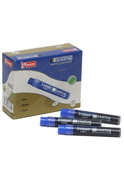 Mikro K-6019 Beyaz Tahta Kalem Kartuşu Mavi 24 Adet