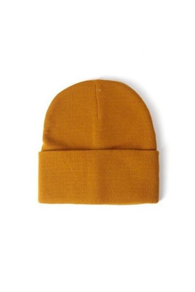 Hermes Aksesuar Unisex Folded Mustard Beret