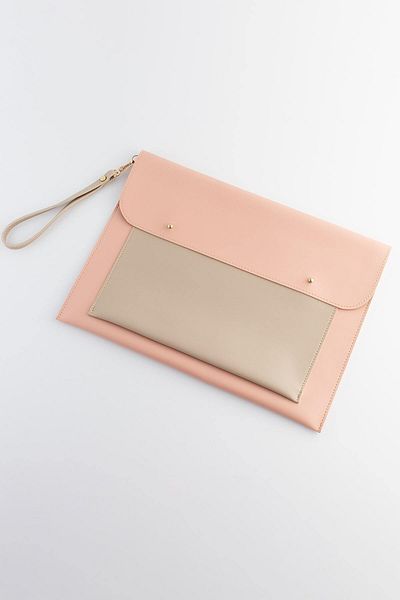 DK LEATHER Pu Leather 13.3 Laptop and Macbook Case and Large Desk Mat Mouse Pad / Modern Desktop Gift Set