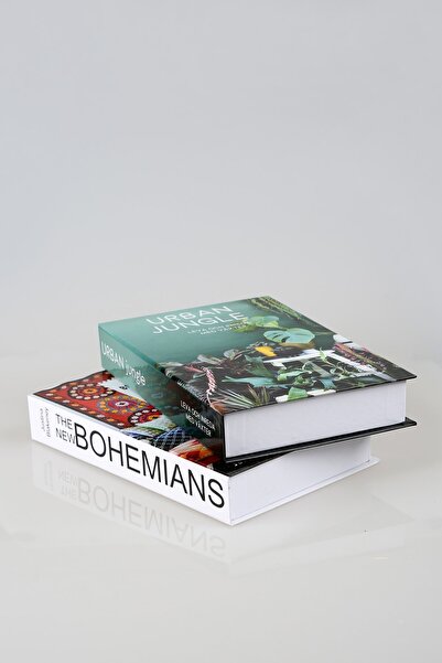 irayhomedecor 2'li Bohem / Jungle Dekoratif Kitap Kutu