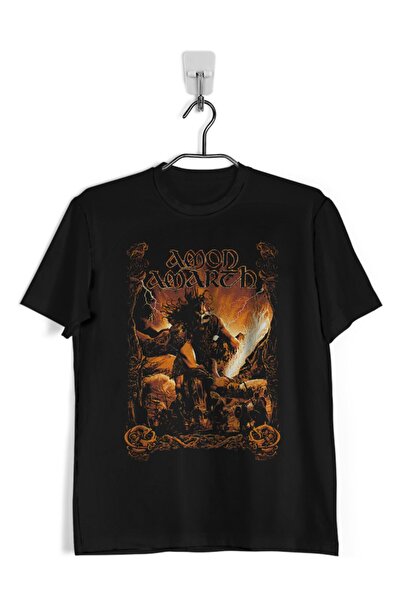 Amon Amarth Baskılı Kısa Kol Bisiklet Yaka Siyah Erkek T-shirt