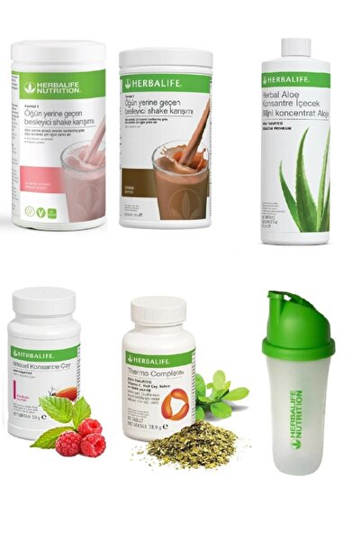 Herbalife 1 Ahududu Ve Beyaz Çikolota + 1 Fındık + 1 Aloe + 1 Limon 50gr Çay ...