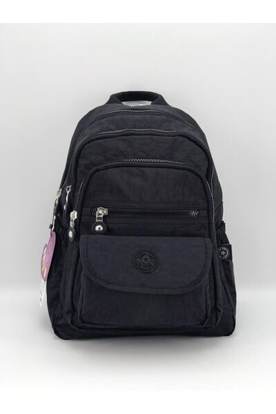 MEGA ÇANTA حقيبة ظهر نسائية من القماش المجعد من ميجا