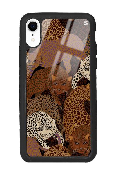 Spoyi Iphone Xr Leoparlar Tasarımlı Glossy Telefon Kılıfı
