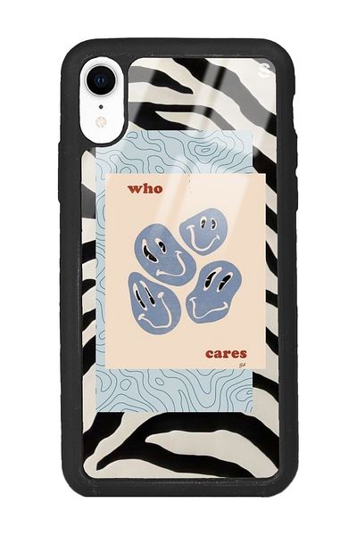Spoyi حافظة هاتف لامعة بتصميم Zebra Emoji لهاتف Iphone Xr