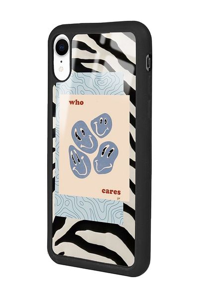 Spoyi حافظة هاتف لامعة بتصميم Zebra Emoji لهاتف Iphone Xr