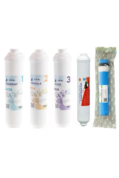 ARIN AQUA Su Arıtma Cihazı Filitre Yıllık Bakım Seti 5 Li