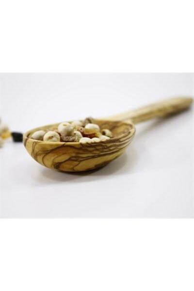Zethome Olive Wood Wooden Short Saucepan Spoon