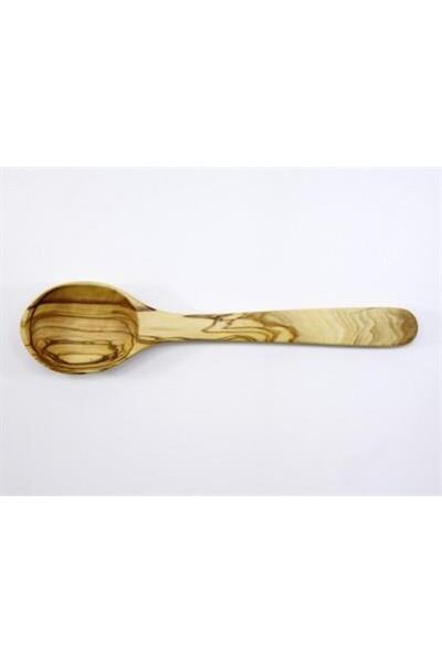 Zethome Olive Wood Wooden Short Saucepan Spoon