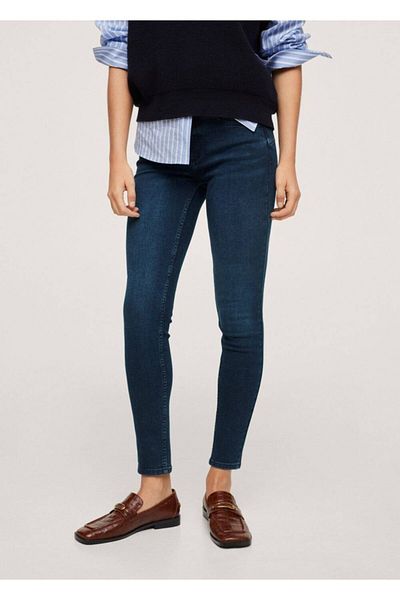 MANGO Woman Women's Dark Navy Skinny Push-up Jean Pants