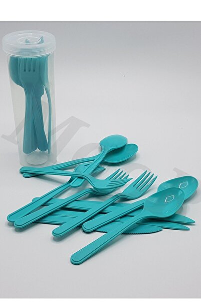 afifehome Plastik Çatal Bıçak Kaşık Seti Piknik Seti 4 X Çatal 4 X Kaşık 4 X ...
