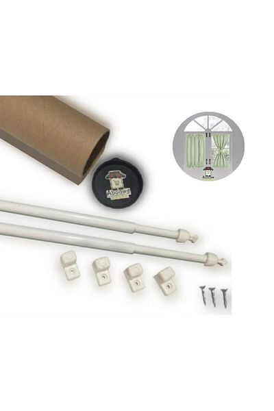 ABOOWE Briz Rod 2 Pieces 60 - 80 Cm Clamshell Cylinder Box Briz Curtain Rod