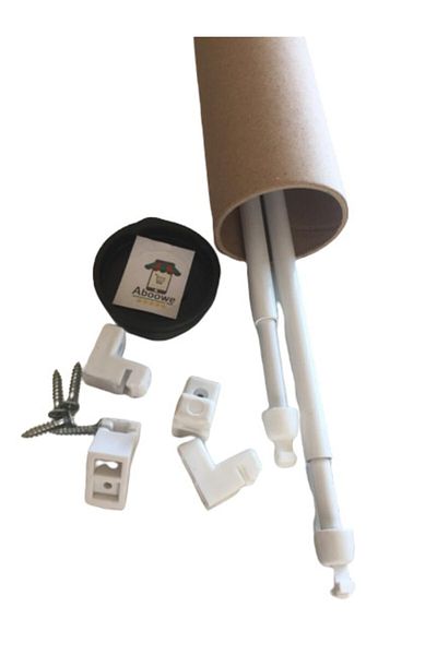 ABOOWE Briz Rod 2 Pieces 60 - 80 Cm Clamshell Cylinder Box Briz Curtain Rod