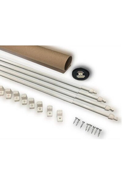 ABOOWE Briz Perde Çubuğu 60 - 80 Cm 4 Lü Paket Ayarlanabilir Alüminyum Kapı P...