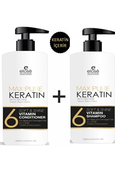 Elose Keratin Şampuan 1000ml+keratin Saç Kremi 1000ml