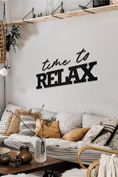 AHWALL Ώρα για Χαλάρωση Γραπτό Διακοσμητικό Ξύλινο Τραπέζι