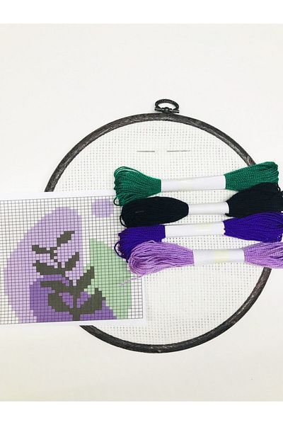 İDİL Cross Stitch Etamine Kit Embroidery Set 005