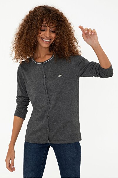 U.S. Polo Assn. Gray Women's Cardigan