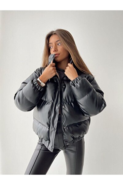 SHİMMER DAYS Jachetă puf din piele