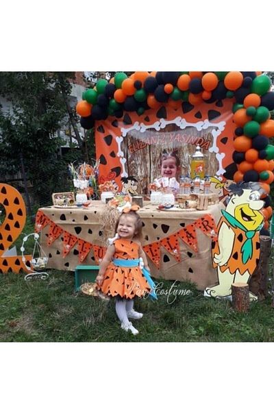 BEST PARTİ DOĞUM GÜNÜ PARTİ SÜSLERİ Flint Stone Stone Age Concept Balloon +Balloon Chain Gift