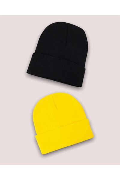 Goldmine مجموعة قبعة أساسية باللونين الأسود والأصفر للجنسين