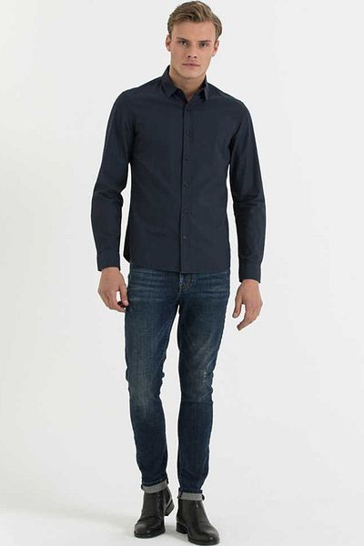 Lee Cooper قميص رجالي Vice U.Sleeve أزرق داكن 191 LCM241012