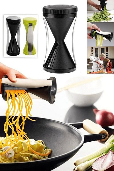 QNİAY Piral Vegetable Chopper Vegetables Spaghetti Chopping Apparatus Spiral Carrot Pumpkin Cucumber Opener
