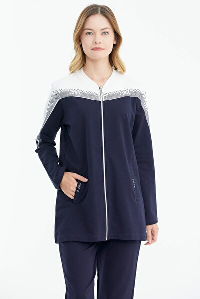 Sementa Taş Detaylı Tunik Eşofman Takımı - Lacivert