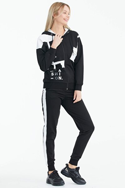 Sementa Σετ αθλητικής φόρμας διπλής έγχρωμης τσέπης - Μαύρο