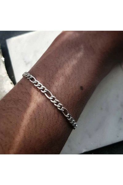 The Collection Men's Silver Figaro Bracelet