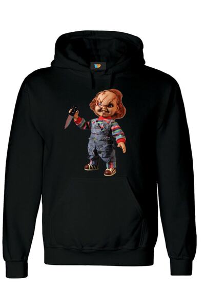 GALASHOP سويت شيرت بقلنسوة أسود من تشاكي