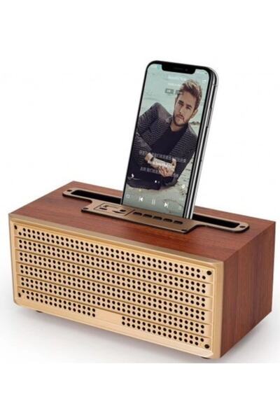 JUNGLEE Nostaljik Radyo Eskitme Tarzı Ahşap Görünüm Bluetooth Hoparlör Xm-5c