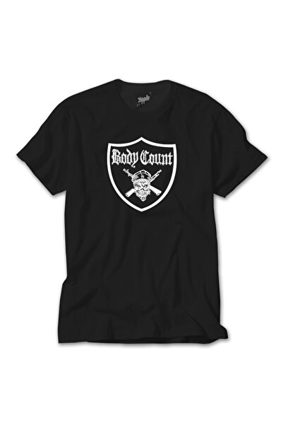 Z zepplin بودي كونت كلاسيك شيلد تي شيرت أسود