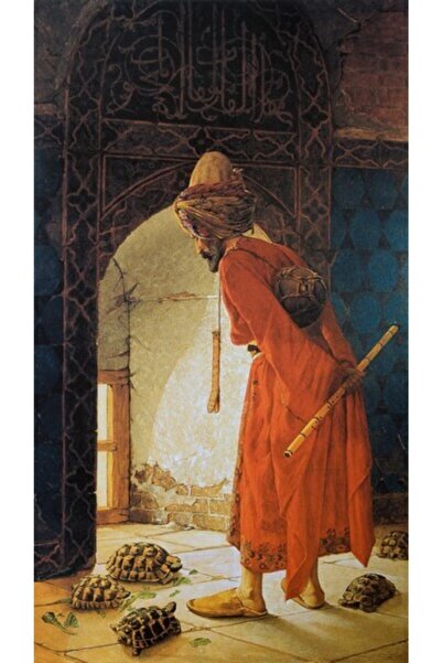 TAVOLO ARTE Kanvas - Kablumbağa Terbiyecisi Tablo
