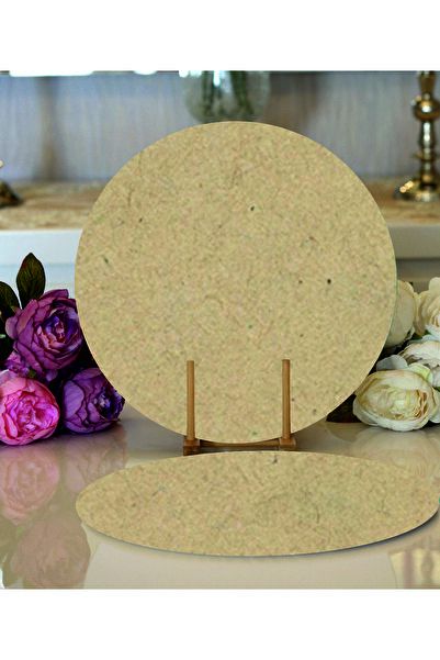 EYL Home لوح شاحن خشبي 6 قطع 3 مم خام MDF قطر 25 سم شاحن دائري تحت الخدمة